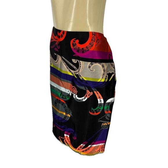 NEW Trina Turk Size 10 Women Mikado Multicolor Pencil Skirt Silk Blend K101v - Picture 3 of 12